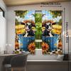 2pcs Farmhouse Sunflower and Cute Little Cow Curtains, Rustic Pastoral Style Rod Pocket Window Treatment, Semi-Transparent Polye