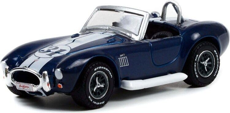 Greenlight Scale Shelby Cobra CSX 4000 Roadster 1965 Blue Greenlight Shelby Cobra Roadster Diecast Car 1/64 #31 [Used]
