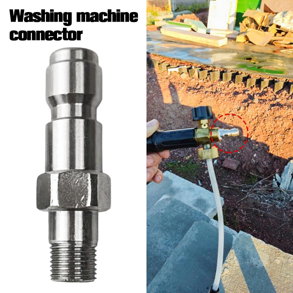 Foam Gun Nozzle + G1/4 Male/+ G1/8 Male Pressure Washer 1/4 Quick Release Plug Fitting Release Plug Fitting Car Wash Accessories