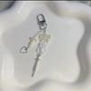 Delicate Phone Charm Keychain Bag Dangler Cute Bowknot Heart Phone Dangler Decoration for Fashionable Individuals