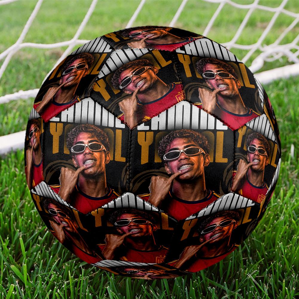 Lamine Yal Celebration Size 5 Soccer Balls, Anti-Slip, Protective Football, Outdoor Sport, a Unique Gift Suitable for him/her, Birthdays