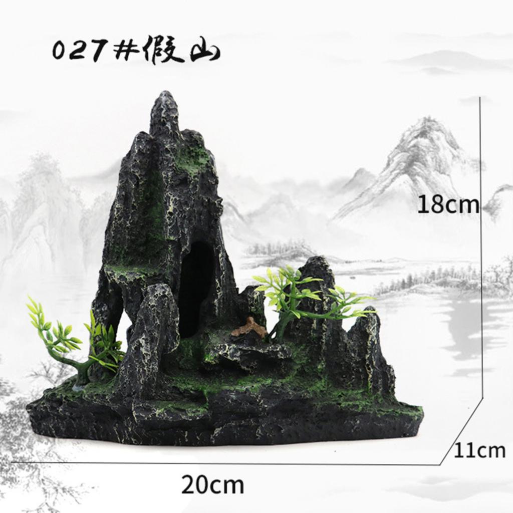 Chinese- Aquarium Rockery Set Decorative Stone Ornaments Large-to-medium Scale Scenery Hiding Cave Landscaping Stones