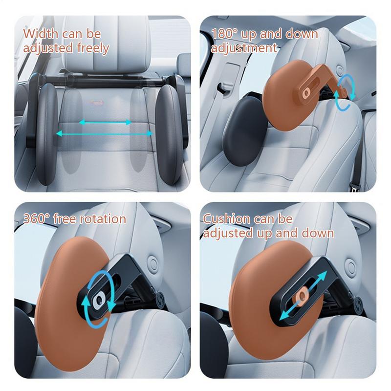 Adjustable Car Neck Headrest Pillow Cushion Side Pillow With Storage Hook Car Sleep Side Head Support Pad For Adults Kids