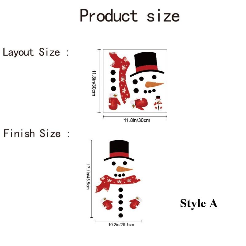 Weihnachts Schneemann Toilettenaufkleber Cartoon PVC Selbstklebend Badezimmer Dekoration Wandaufkleber für Toiletten Deko