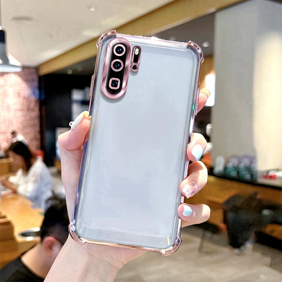 Airbag Shookproof Lens Case For Honor 20S 20 Lite 50 SE Magic 4 5 6 7 Pro Huawei P Smart P60 P30 P40 P50 Plating Silicone Cover