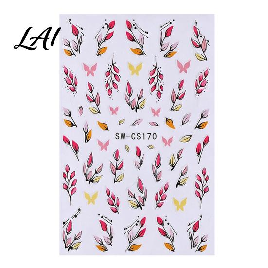 Fall Manicure Decorations Autumn Leaf Nail Art Stickers Waterproof Maple Leaves Sticker Decals Self-Adhesive Stickers for Women and Girls