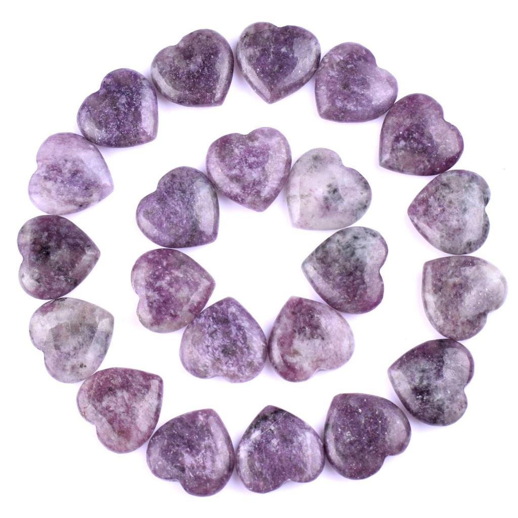 2cm Natural Rose Quartz Heart Crystal Gemstone
