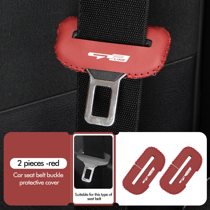 ANIE7 Car Seat Belt Buckle Clip Protector Anti-Scratch Seatbelt Plug Cover For KIA gt gtline Xline ceed Forte RIO STINGER Seltos K3 K4