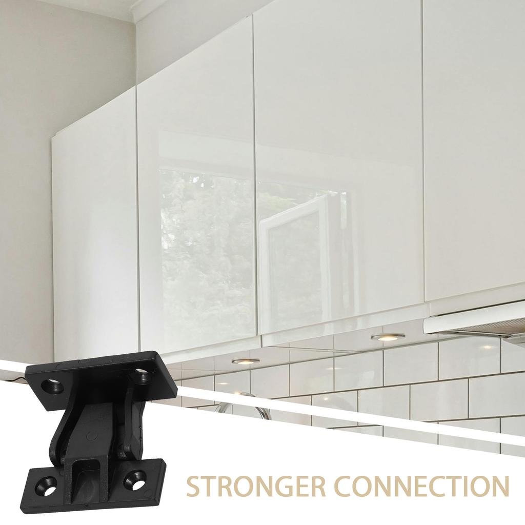 12 set Plastic Corner Bracket For Cabinet Partition False Front Clips Shelf Bracket Suspended Wall Panel Hardware Furniture