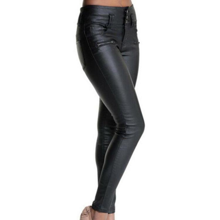 Donne a vita alta Pantaloni in pelle PU di grandi dimensioni Pantaloni neri  femminili skinny acquista in modo economico — spedizione gratuita,  recensioni reali con foto — Joom