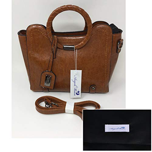 [Angel Moon] Damenhandtasche, PU-Leder, Umhängetasche, 2-Wege, Retro, Klein, Tragetasche, Formell, Niedlich, Lässig, Stilvoll, Fotogen, Instagrammable, SNS-