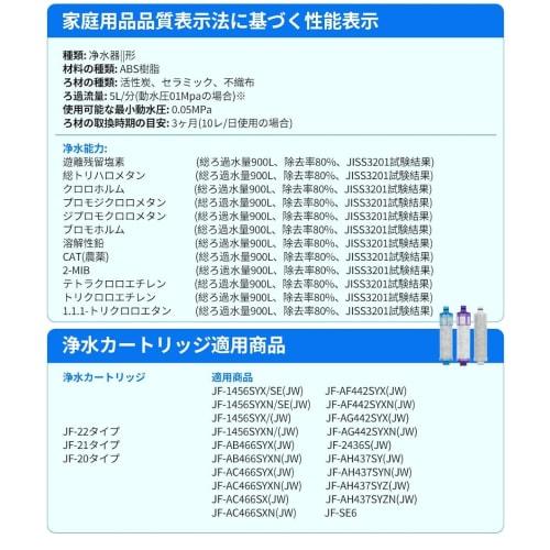 JF-20-A Replacement Water Purification Cartridge [Universal Compatible] (5+1 Substance Removal, PFOS/PFOA, and High Chlorine Removal) High-Grade Type