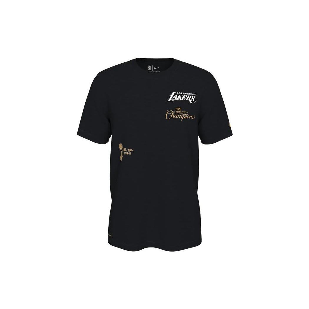 Men s Nike NBA 2020 Los Angeles Lakers Basketball Short Sleeve Black T-Shirt DN4816-010 M