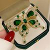 Elegant Vintage Green Butterfly Brooch Pin with Sparkling Rhinestones - Perfect for Dresses & Suits  Ideal Gift for Women
