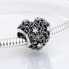 Voguish Stylish  Sterling Color Dramatic White Enamel Heart Golden Beads Fit Original Charm Wrist Bracelet Jewelry MakingFashion Charm