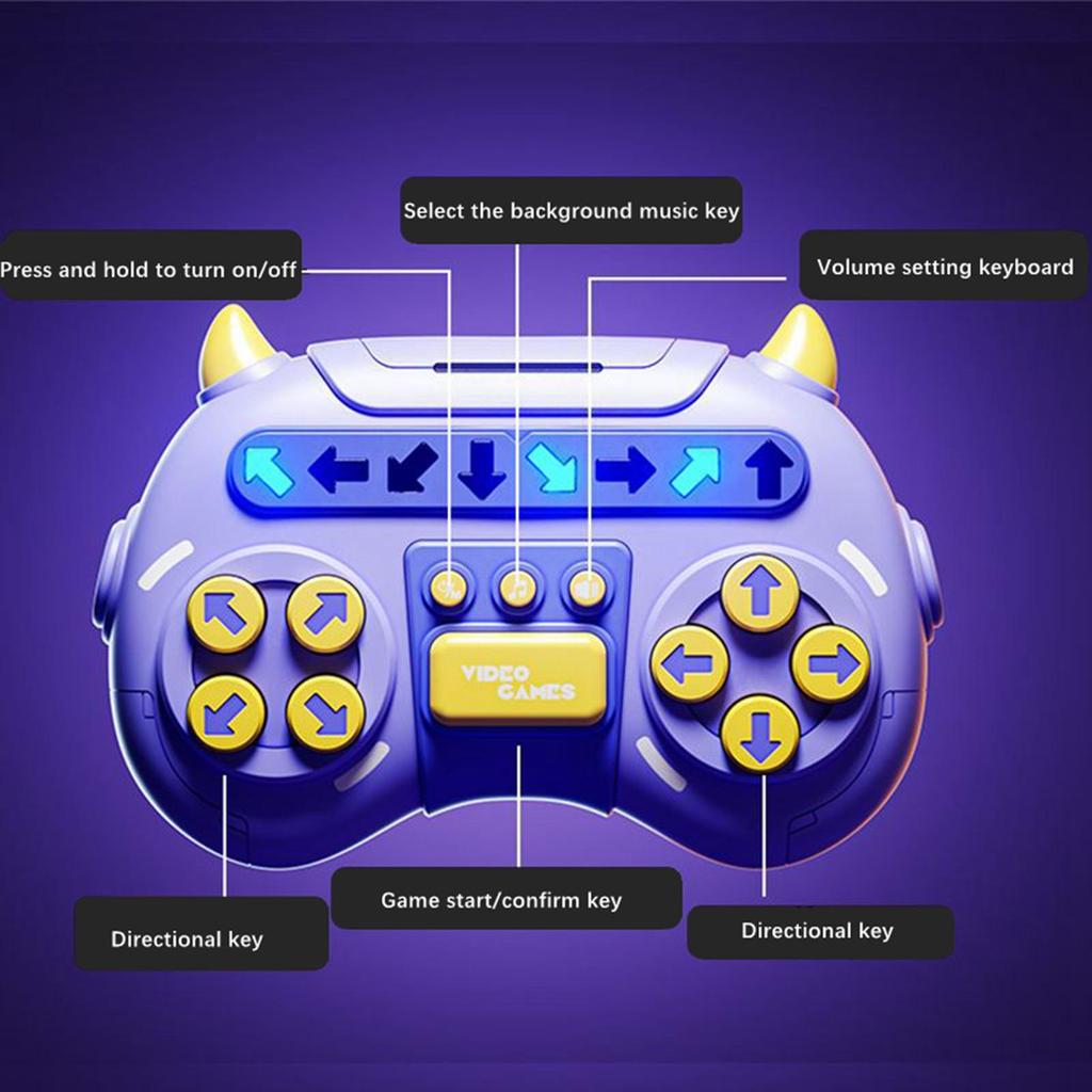 Rhythm Game Machine, Handheld Puzzle Fast Push Press Game, Electronic Music