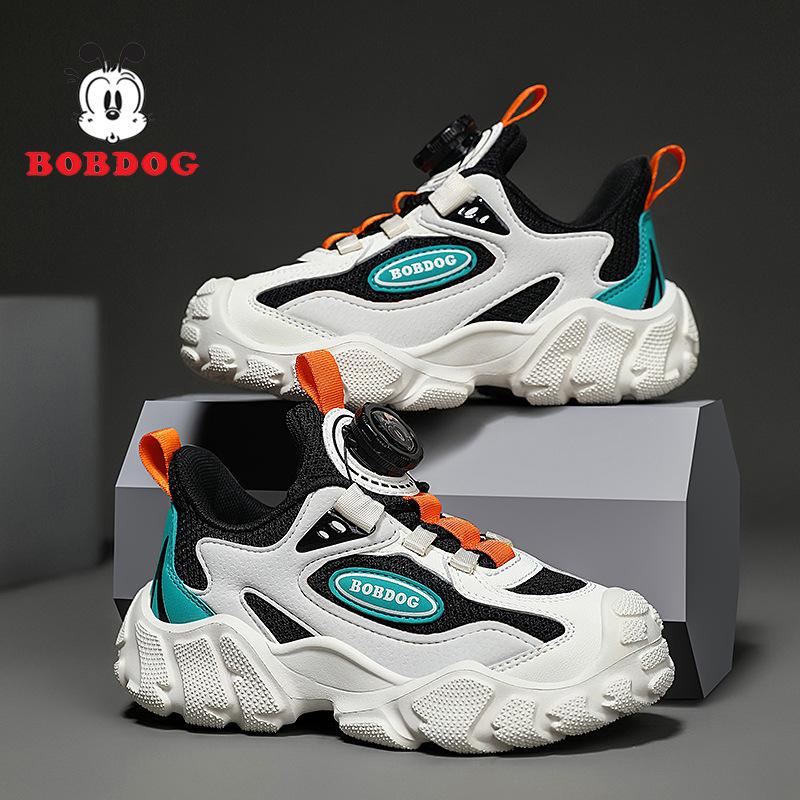 Babu Bean Boys Shoes 2025 Autumn New Children's Double Mesh Breathable Sneakers Medium and Older Children's Fashion Running Shoes