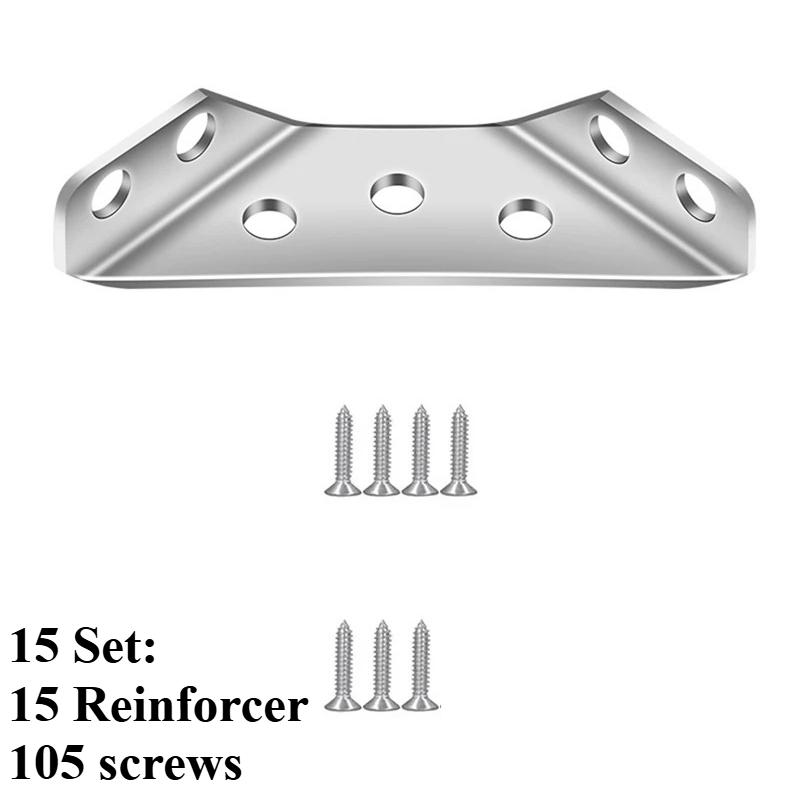 10/20/40/50pcs Thickened Stainless Steel Angle Code 90 Degrees Right Angle Fixed Bracket Furniture Connectors