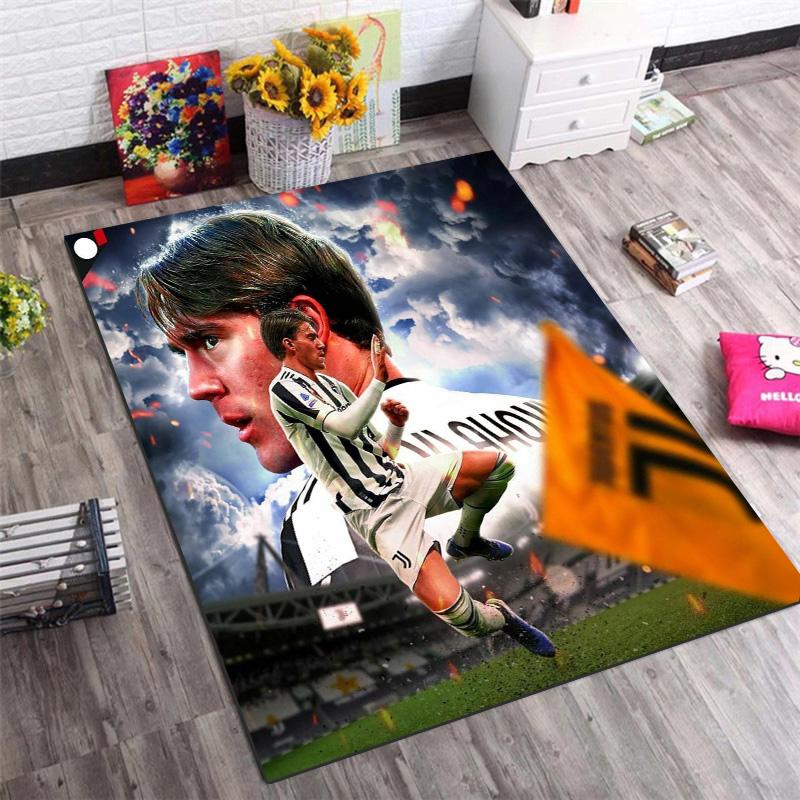 Juventus Football Player Stadium Storm Art Print Area Rug Non‑Slip Rectangular Floor Mat Soccer Fan Home Decor Rug for Gaming Room Living Bedroom