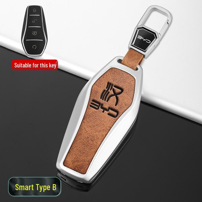 Compatible Key Cover for 2022 BYD Han DM-i EV Genesis Edition - Metal Shell Buckle