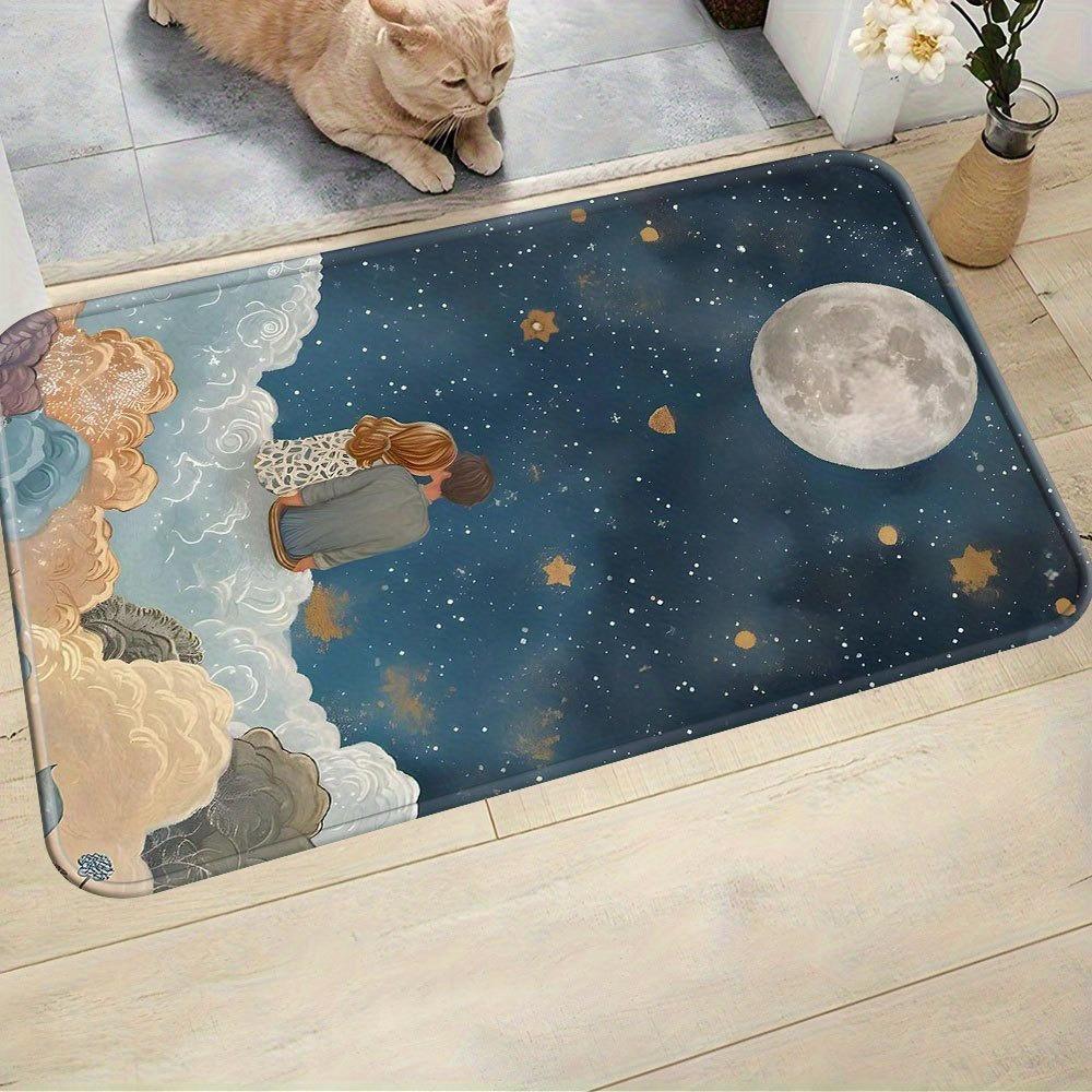 1PC Romantic Pattern Kitchen Rugs Non-Slip Home Door Mats Pop Design Bathroom Rug Bath Mat Carpet for Home Sink Laundry Decor