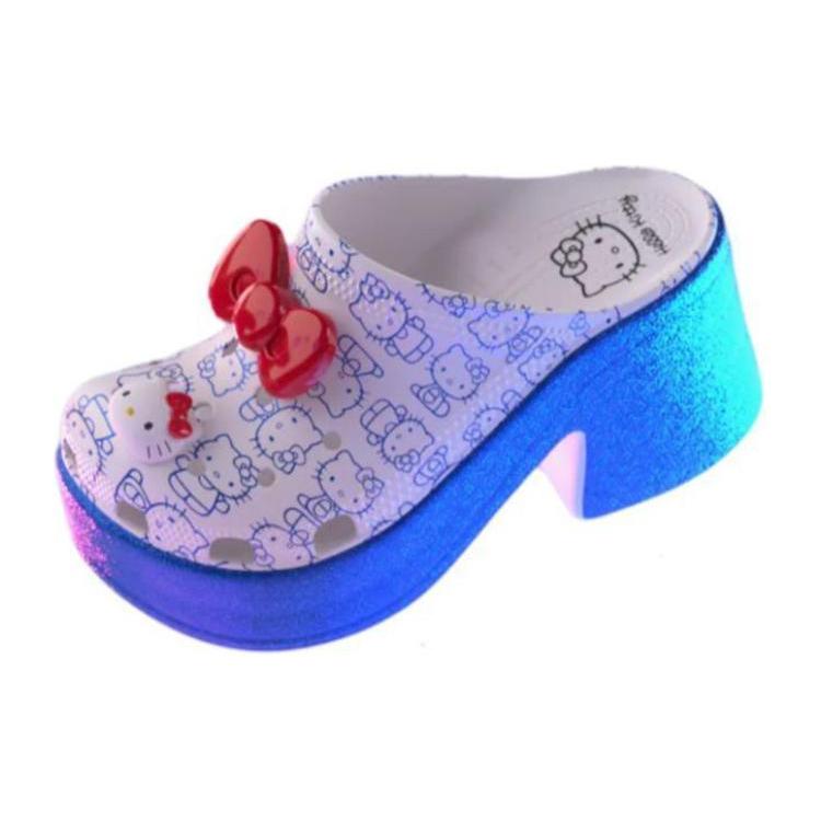 Crocs Siren Clog Hello Kitty 50th Anniversary Blue Glitter 209451-100