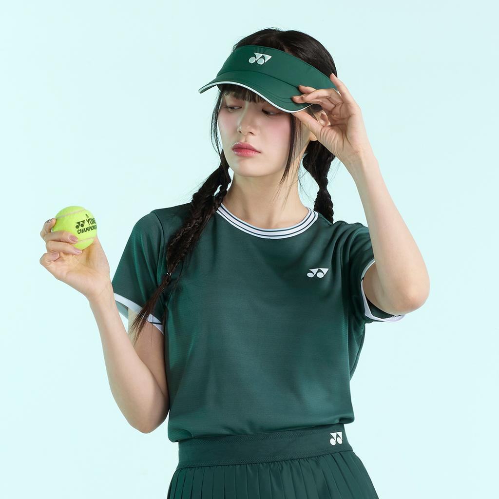 YONEX 255Ts014F Green Women'S Sleeve Color Point Tennis Gamewear