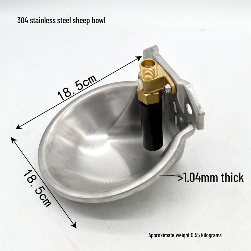 Automatic Drop-Resistant Sheep Water Bowl with Copper Valve and Durable Plastic
