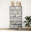 VidaXL Bookcase Concrete Grey 100x33x187.5 Cm Engineered Wood, Bookshelf, Storage Shelf, Cabinet 3309378