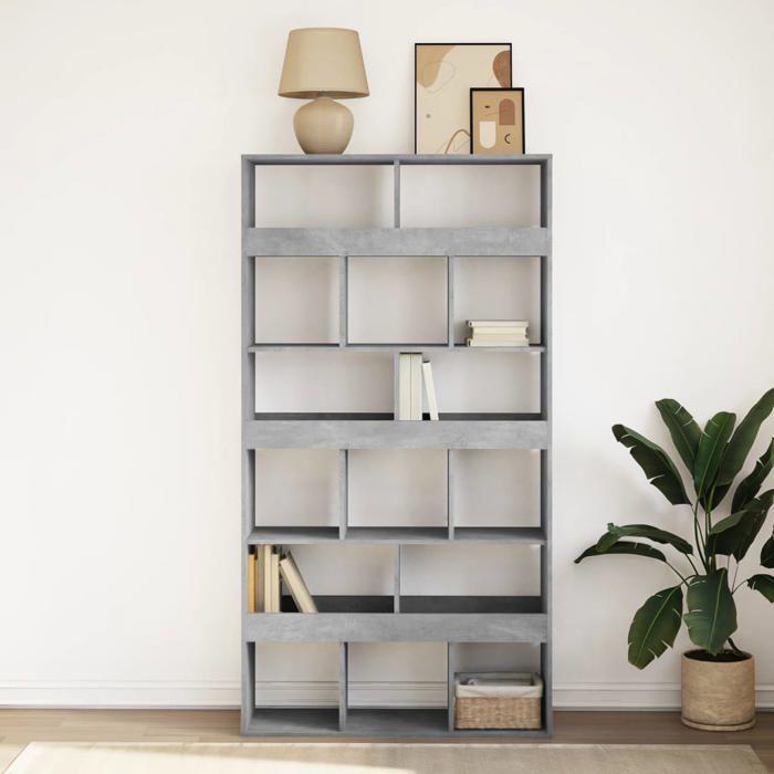 VidaXL Bookcase Concrete Grey 100x33x187.5 Cm Engineered Wood, Bookshelf, Storage Shelf, Cabinet 3309378