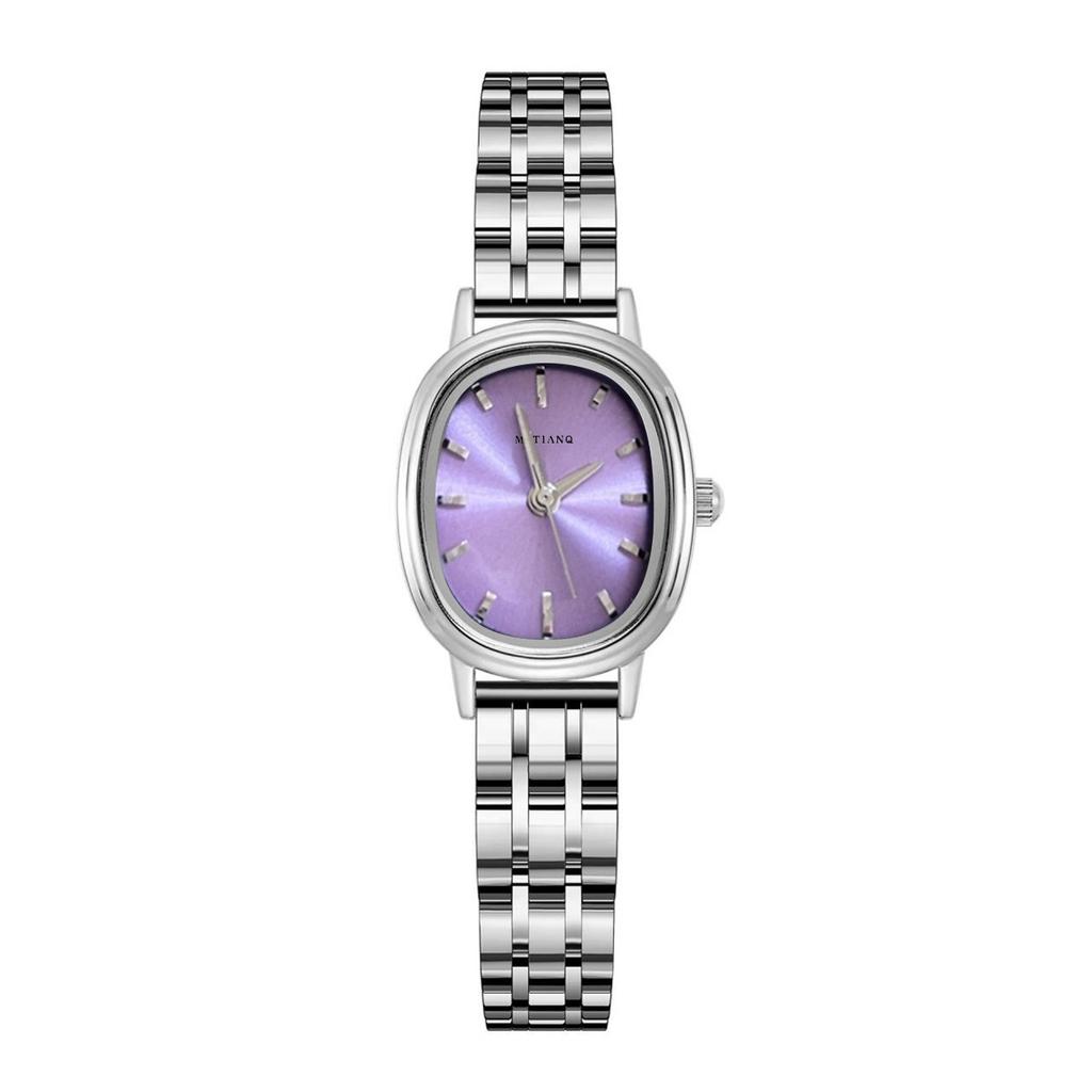 Retro Europäische Und Amerikanische Kleine Zifferblatt Damen Nische Leichter Luxus Damen Studentenstil Einfach Hochwertig Stahlarmband Uhr Damen