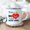 It Takes A Big Heart To Shape Little Minds Teacher Enamel Mug Creative Teacher School Water Cups Coffee Mugs Teachers Day Gifts