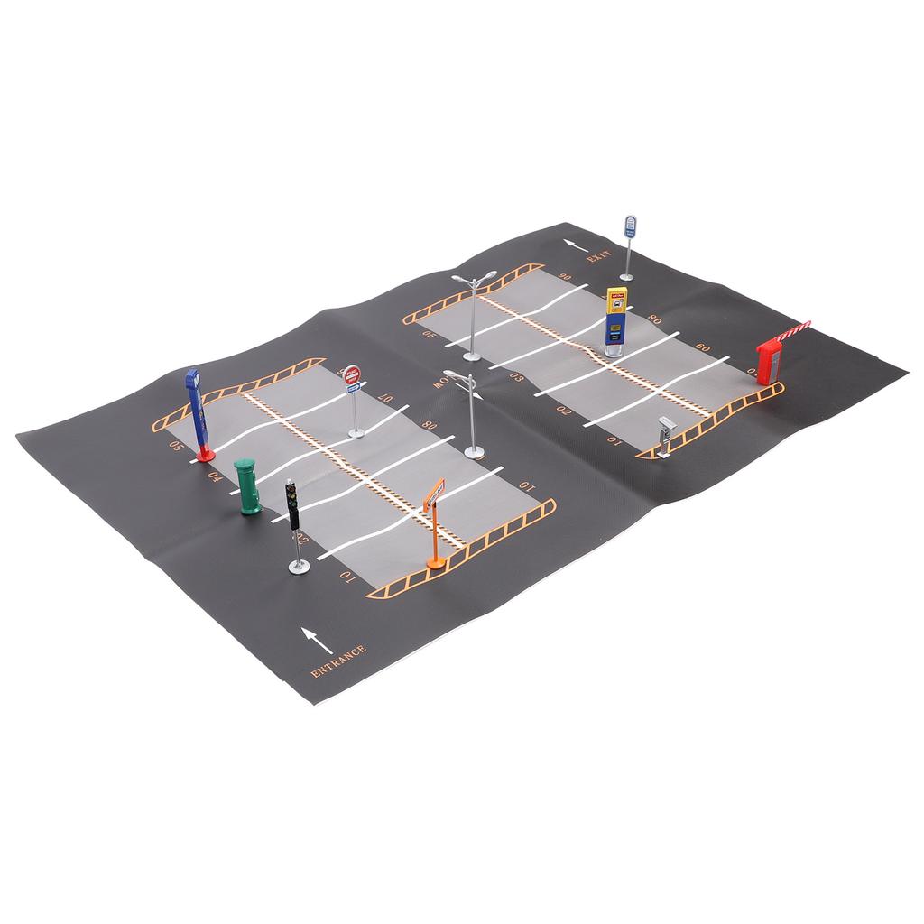 Miniature Traffic Road Model Toy Lifelike Educational Interactive Decorative Miniature Traffic Road