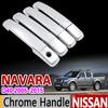 For Nissan NAVARA D40 2005 - 2015 Chrome Handle Cover Trim for Suzuki Equator Frontier Brute 2007 2010 Accessories Car Styling