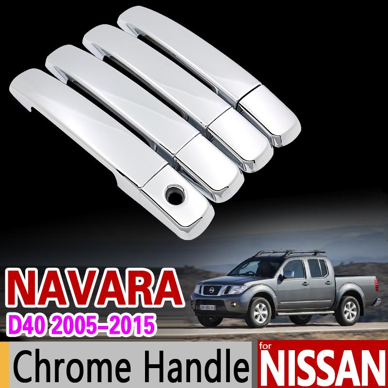 For Nissan NAVARA D40 2005 - 2015 Chrome Handle Cover Trim for Suzuki Equator Frontier Brute 2007 2010 Accessories Car Styling