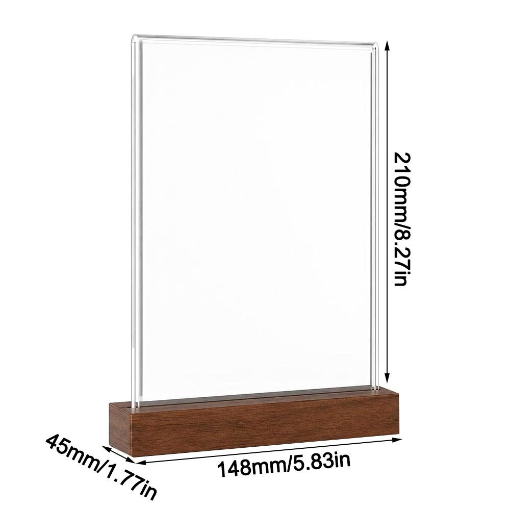 Double Side Clear Bulletin Board Acrylic Price Label Display Rack Display Notice Supplies  Hotel