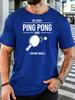 Minimal Ping Pong Paddle Text Lucky Shirt Art Print Unisexs Light Cotton Short Sleeve Loose Fit Table Sports Humor Casual T Shirt