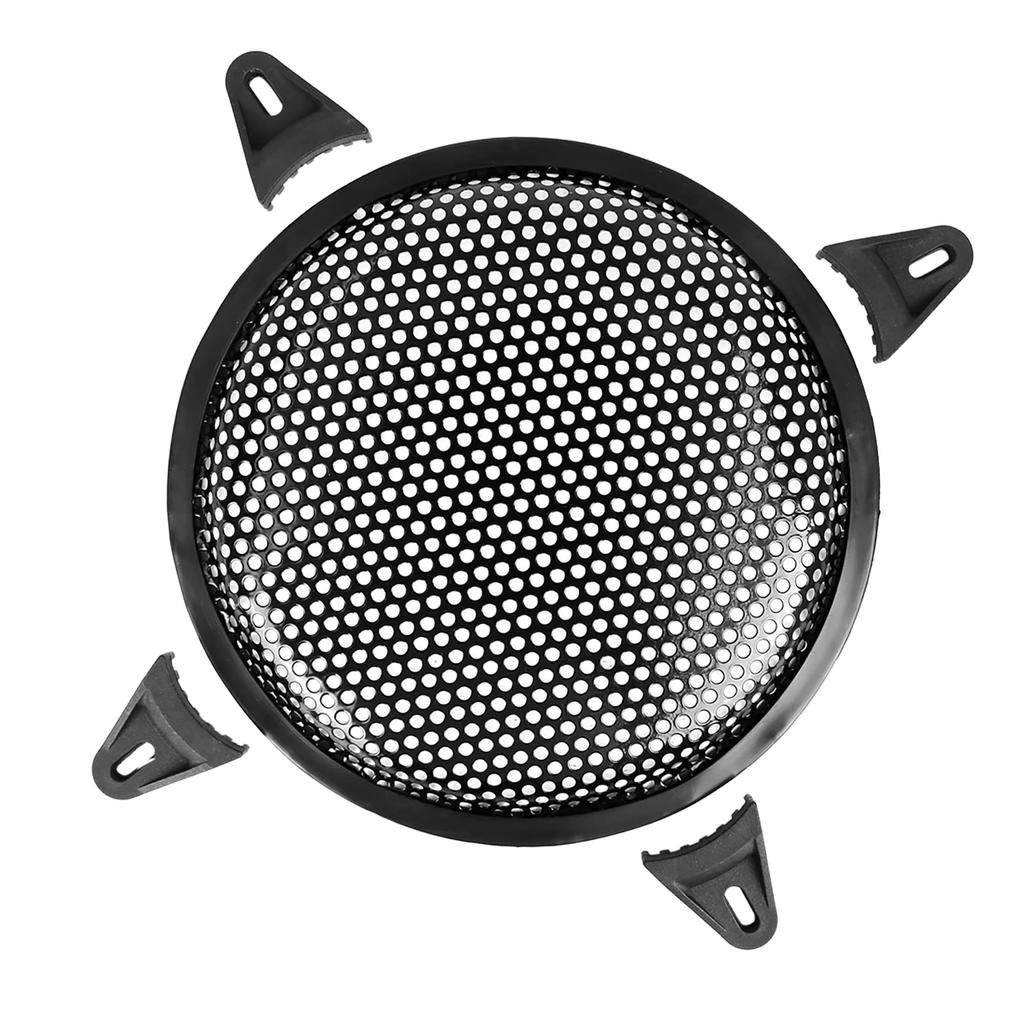 ACROPIX Auto Subwoofer Abdeckung Lautsprechergitter Schutz 20cm Metallgitter Rund mit Montagesatz Schwarz 5 Stück