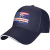Cape Verde USA Flag Baseball Cap Unisex Polyester Adjustable Casual Breathable Snapback Hat