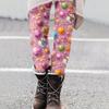 Women's Christmas Print Slim Fit Elastic Yoga Casual Pants