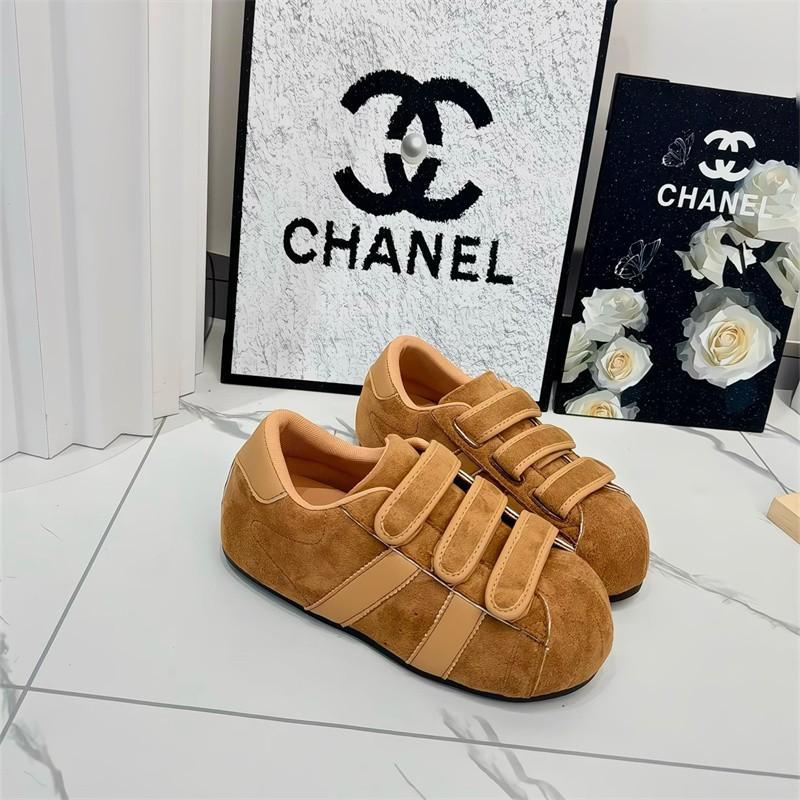 Platform shell head board shoes women's autumn new ugly cute big head bread shoes versatile flat bottom casual