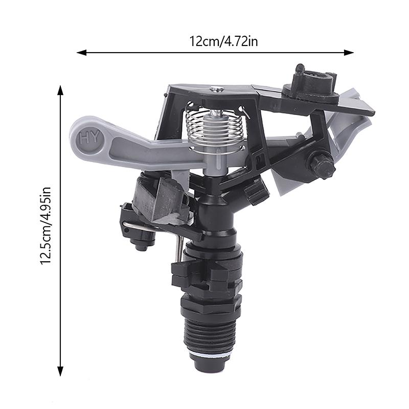 1/2"Adjustable Rocker Impact Sprinkler Garden Agriculture Watering Nozzle Lawn Irrigation Watering 360 Degrees Rotary Jet