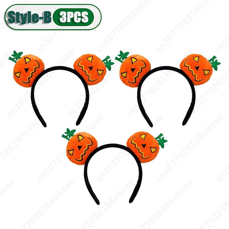 1-20PCS Halloween Funny Hair Bands Cos Pumpkin Headband Headwear Girl Prank Hair Clip Cute Elf Hair Clip Decoration