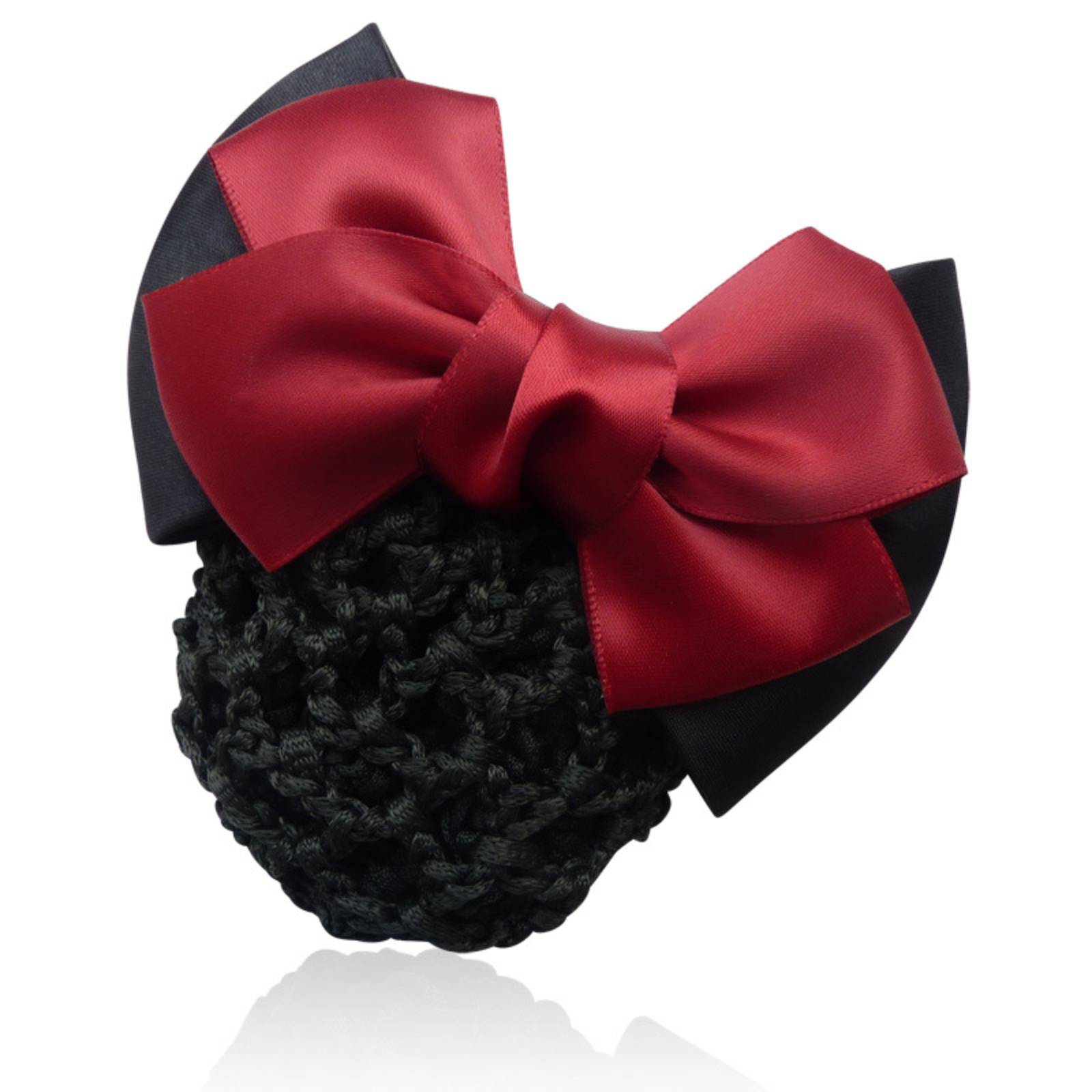 Women Professional Hotel Bank Nurse Bow Barrette Hairnet Hair Clips Accessories