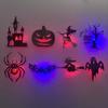 8 BUC/24 BUC Autocolant de Perete LED Halloween 3D Gol Lumină de Noapte Liliac Dovleac, Păianjen Vrăjitoare Castel Fantomă Petrecere Decorare Perete Ornament