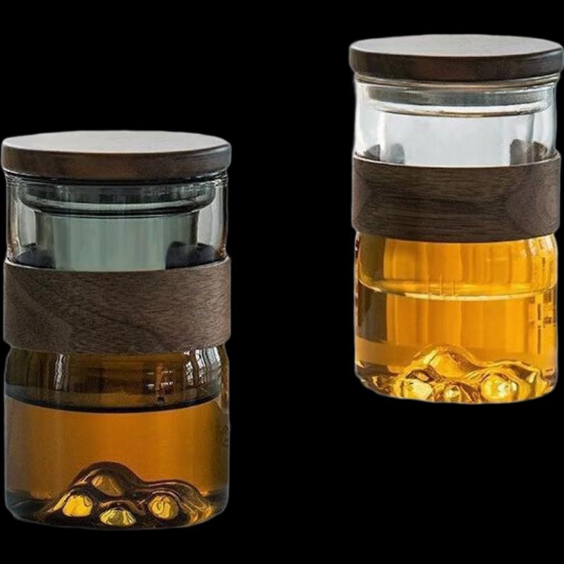 Wutuo Yuanshan Glass Tea Infuser Cup with Lid