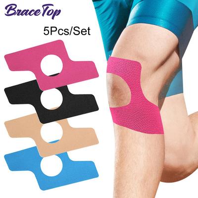 5Pcs/Set Kinesiology Tape For Knees, Knee Support Tape, Precut Leg Tape For Knee Stability, Athletic Tape, Kinetic Tape For Knee