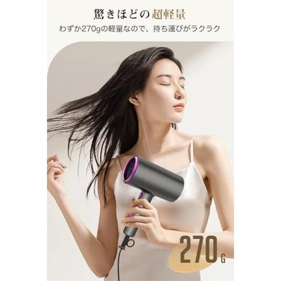 Hair Dryer2026 Evolution ModelHigh Airflow Fast Drying Ultra Lightweight Foldable Portable Dryer Negative Ion 3 Speed Settings Compact Nozzle Overheat