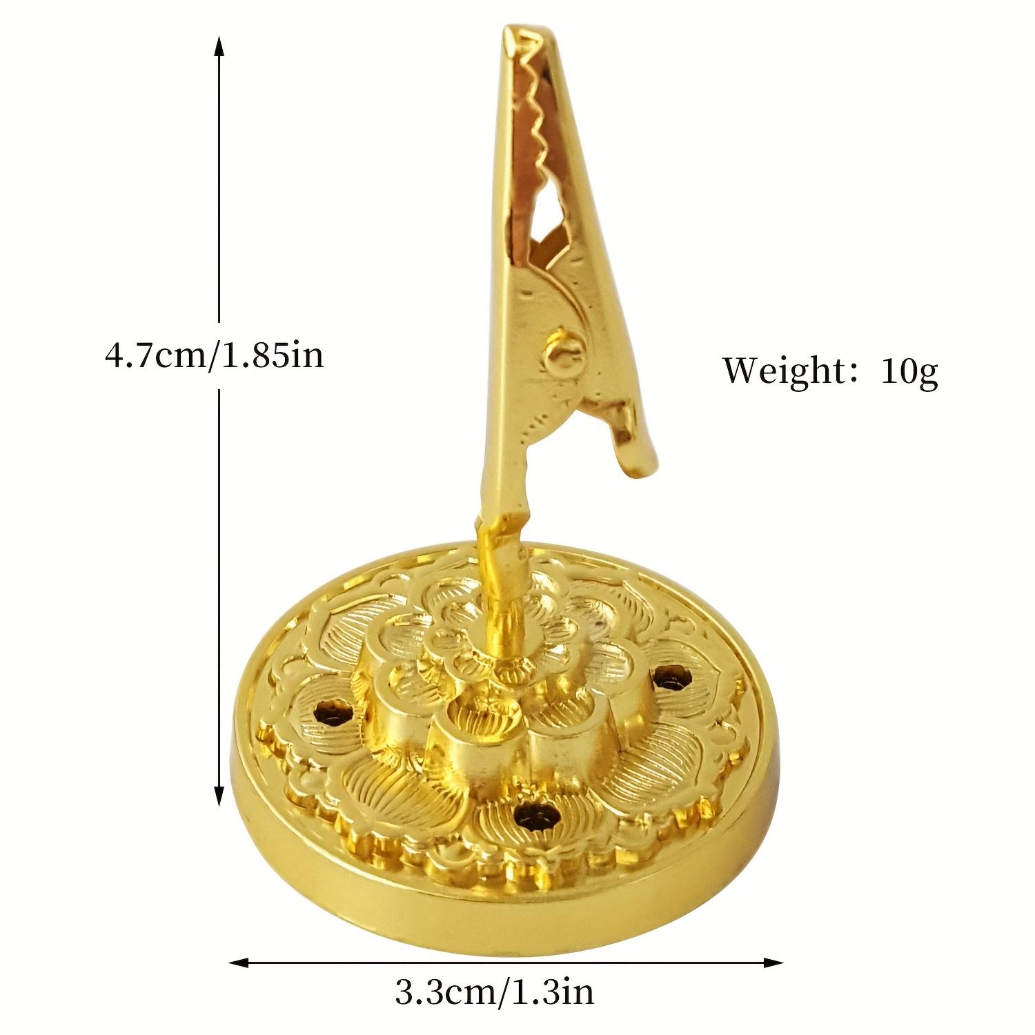 

1pc Mini Lotus Flower Incense Burner, Incense Coil Holder ,Incense Stick Holder for Home Decor(Without Incense) золотистый