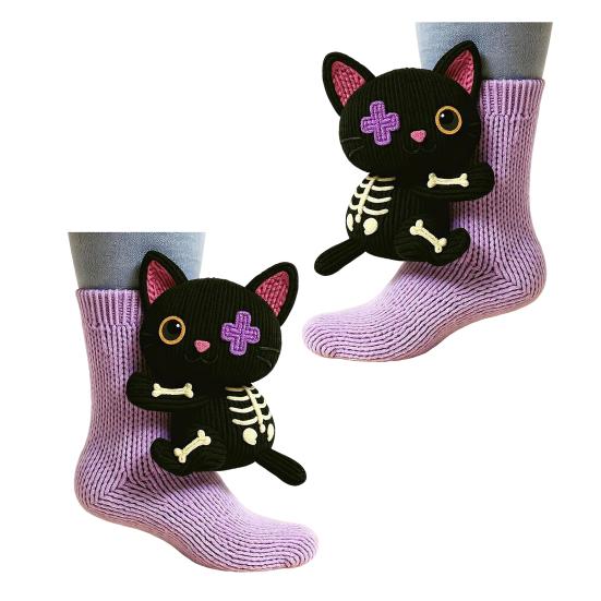 Knitted Animal Socks Warm Floor Socks with Cute Animal Dolls Indoor Winter Socks